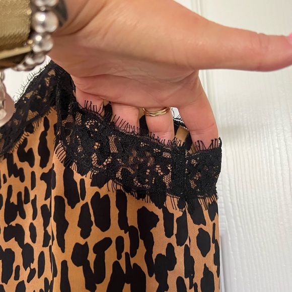 NWOT BP Leopard Animal Print Satin & Lace Trim Camisole - Picture 7 of 7
